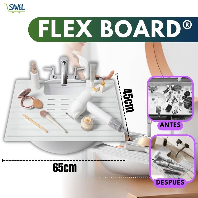 Flex Board®: Aprovecha el espacio de tu lavamanos