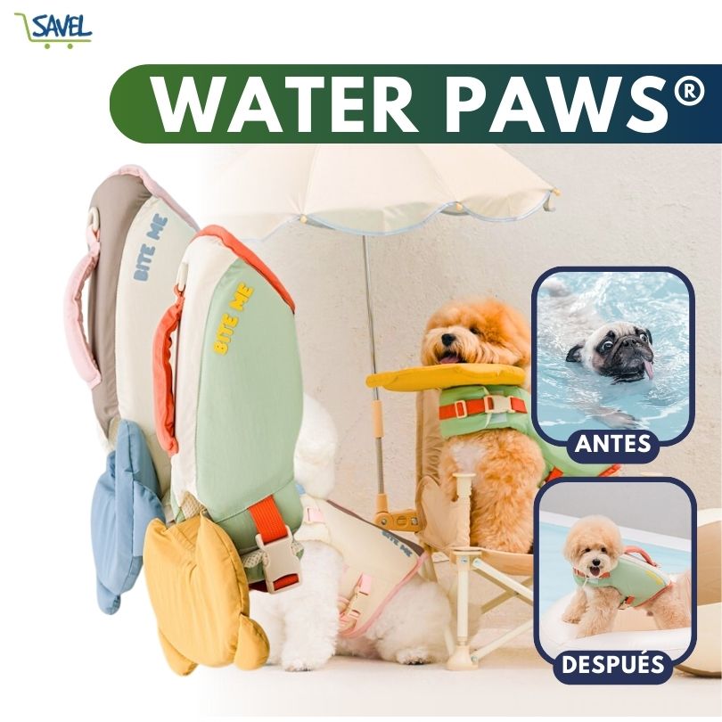 Water Paws®: Tu peludo estará seguro en el agua (talla ajustable)