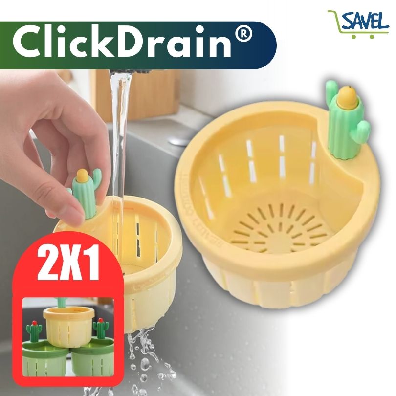 2x1 ClickDrain®: Elimina los desechos con un botón