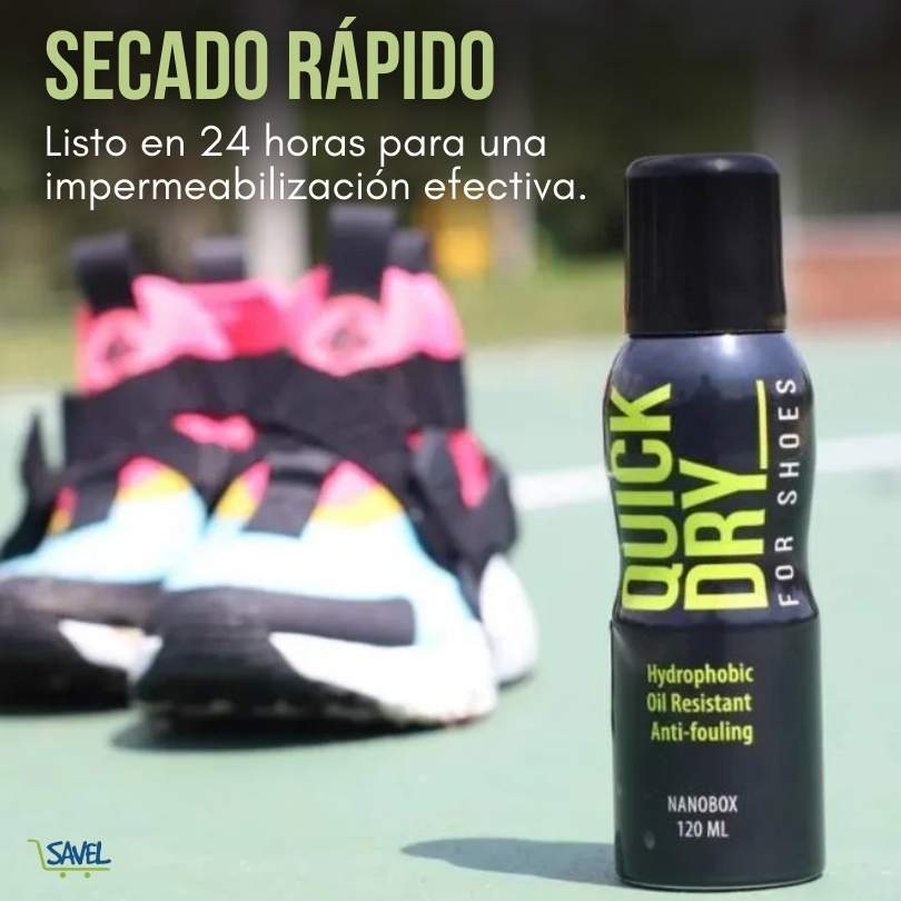 120ml Quick Dry Shoes®: Dale a tus zapatos protección total contra el agua