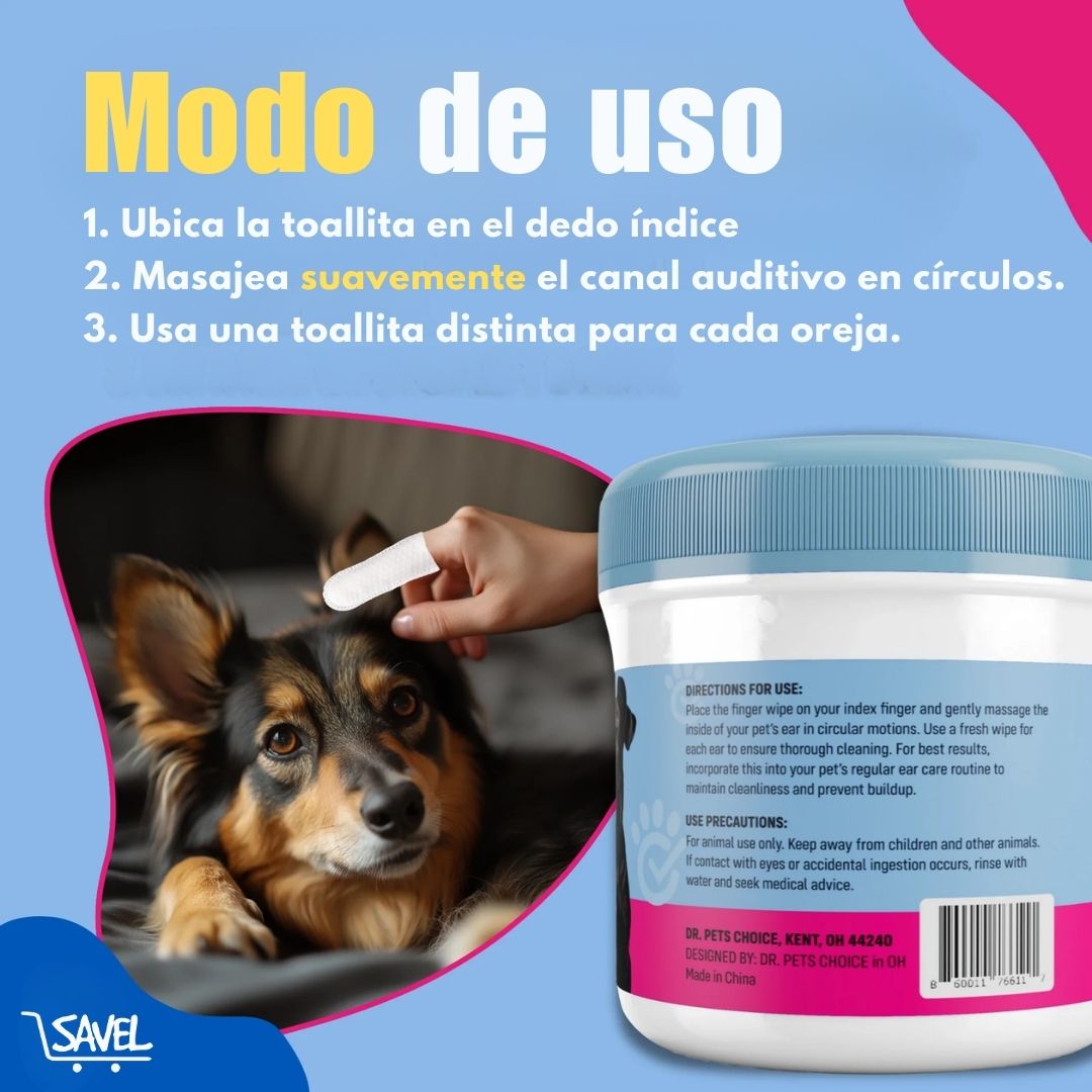 FingerWipes Pro®: Protege los oídos de tu mascota