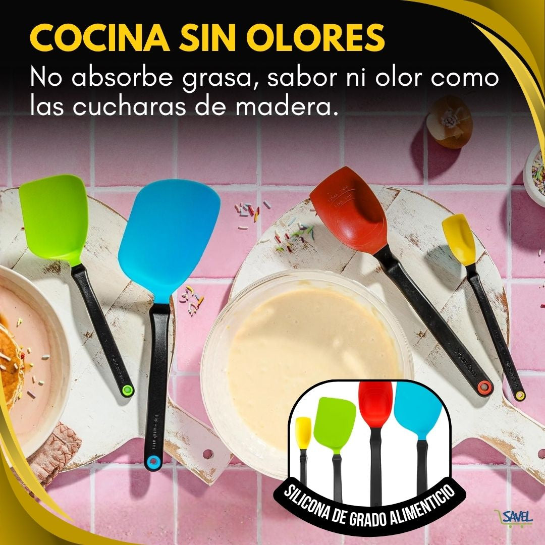 (Kit X4) Sili Cook®: Cocina de manera limpia y sin rayar tus ollas