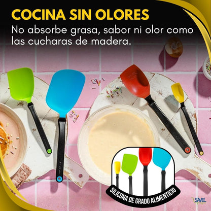 (Kit X4) Sili Cook®: Cocina de manera limpia y sin rayar tus ollas