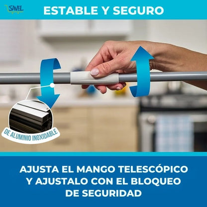 SweepSharp®: ¡La escoba que barre hasta el líquido!