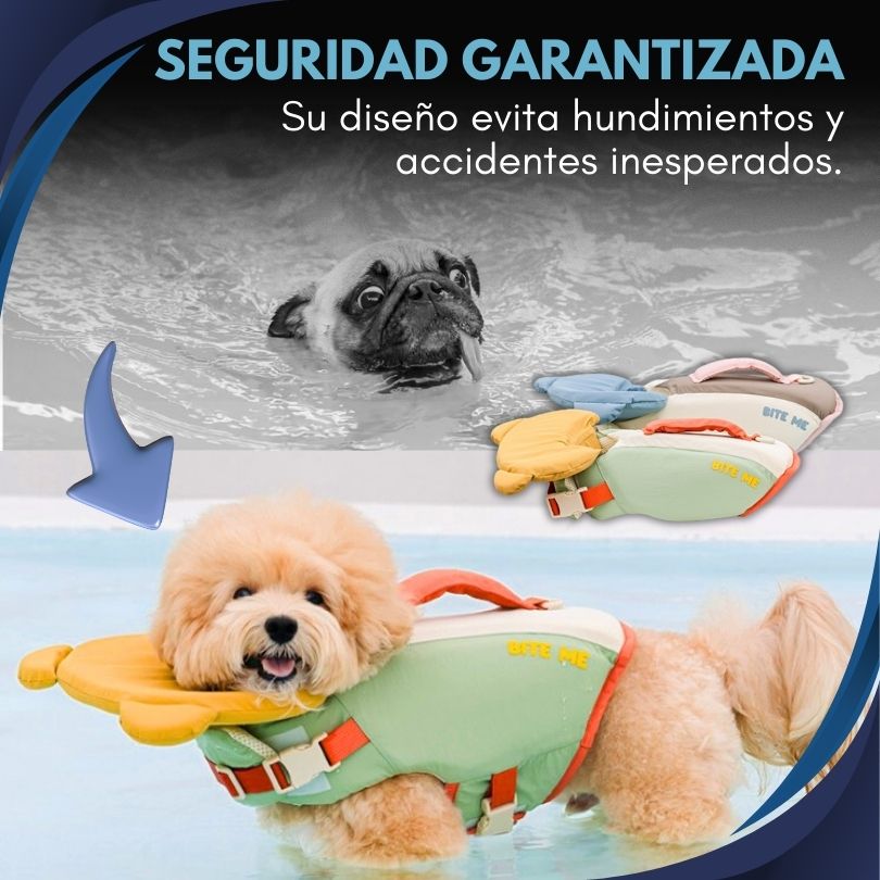 Water Paws®: Tu peludo estará seguro en el agua (talla ajustable)