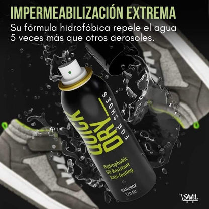 120ml Quick Dry Shoes®: Dale a tus zapatos protección total contra el agua