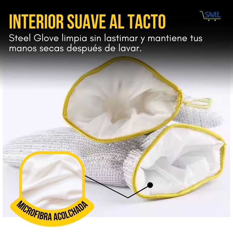 Steel Glove®: Lava la loza más difícil sin esfuerzo