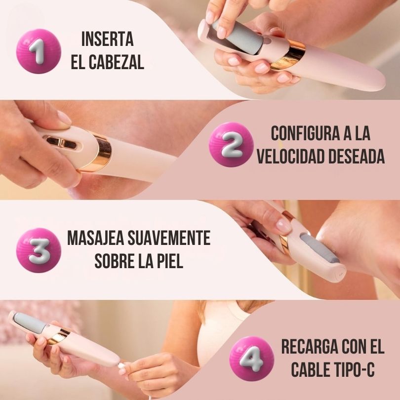 Spin Care®: Elimina la piel dura y reseca en segundos