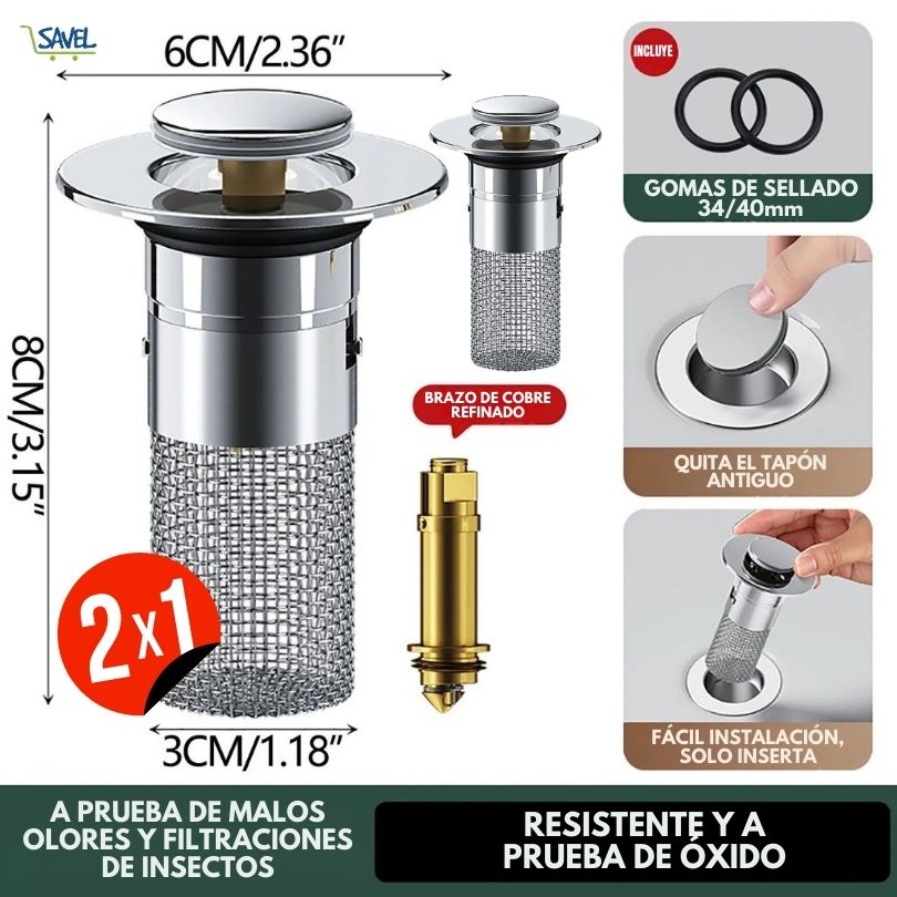 2X1 DrainGuard®: Dile adiós a los desagües atascados