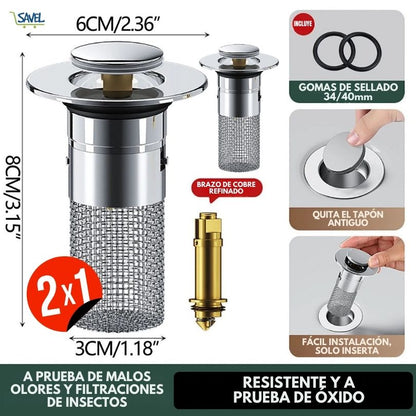 2X1 DrainGuard®: Dile adiós a los desagües atascados