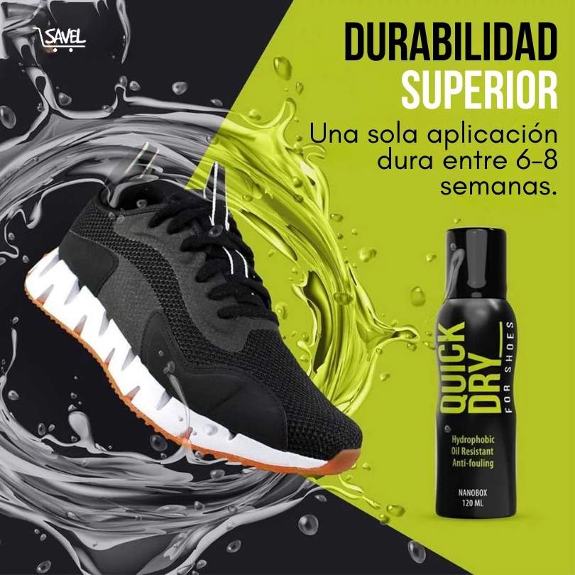 120ml Quick Dry Shoes®: Dale a tus zapatos protección total contra el agua