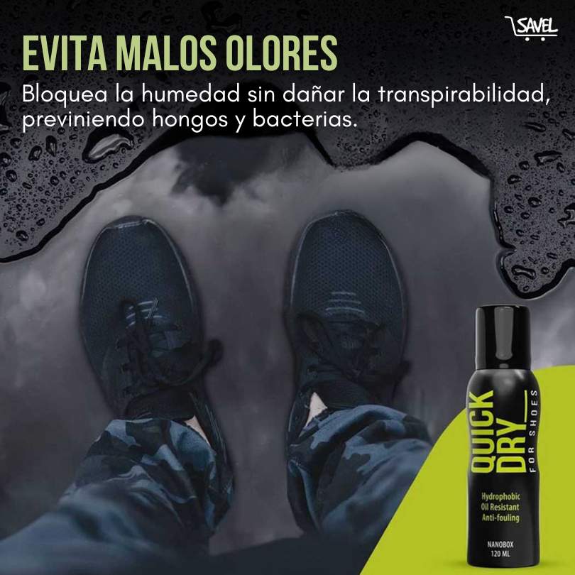 120ml Quick Dry Shoes®: Dale a tus zapatos protección total contra el agua