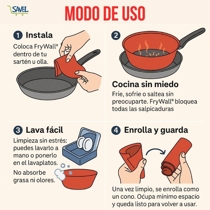 FryWall®:  Protege tu cocina y tu piel del aceite