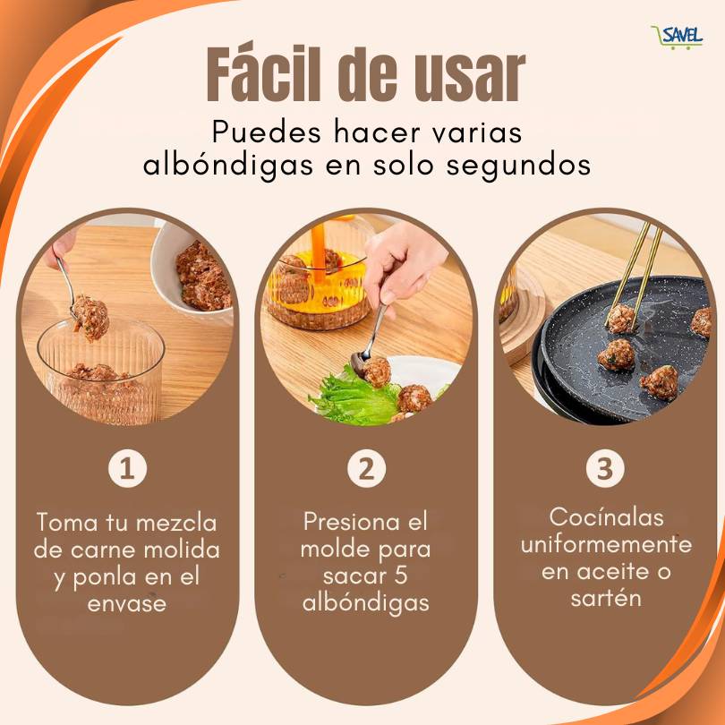 Meat Pro®: Albóndigas y hamburguesas perfectas en segundos