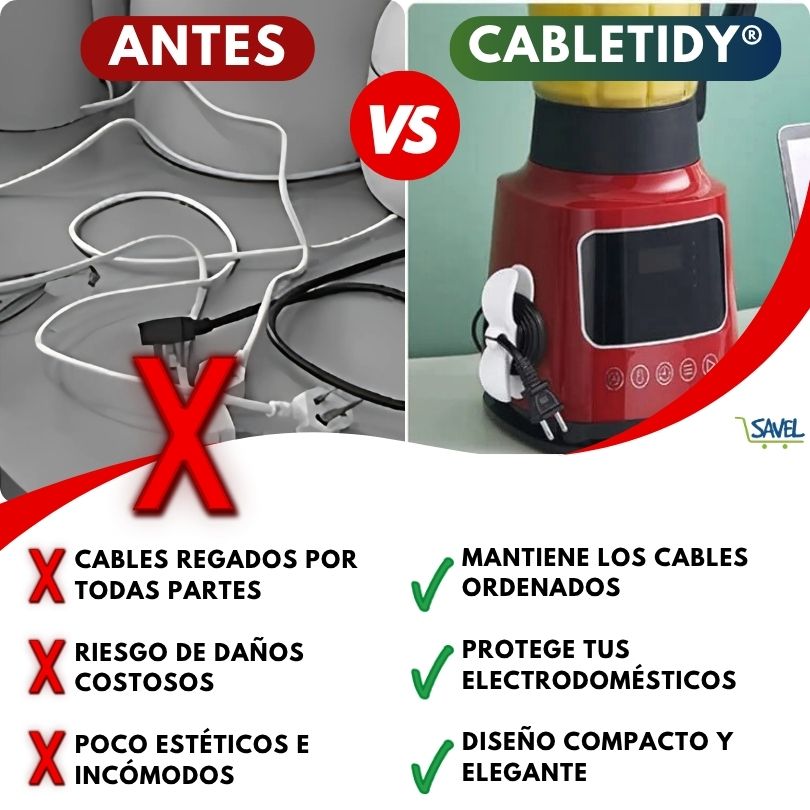 5X3 CableTidy®: Mantén todos los cables ordenados