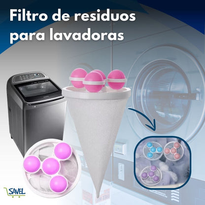 4x2 FILTRO LAVACLEAN: No más residuos en en tu ropa ni en tu lavadora