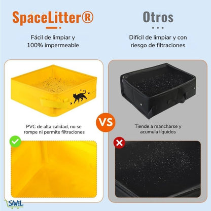 SpaceLitter®: Libertad y comodidad para tu gato, donde quiera que vayas.