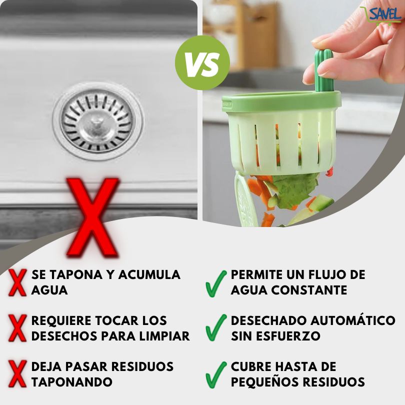 2x1 ClickDrain®: Elimina los desechos con un botón