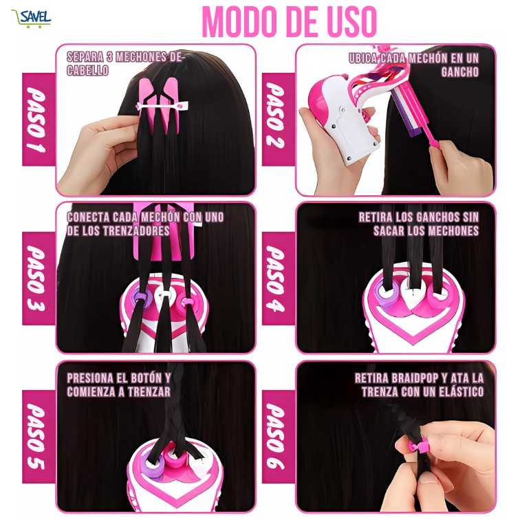 Braid Pop®: ¡Trenzas perfectas en segundos, sin esfuerzo ni enredos!
