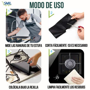 X4 StoveGuard®: Mantén tu estufa limpia sin esfuerzo