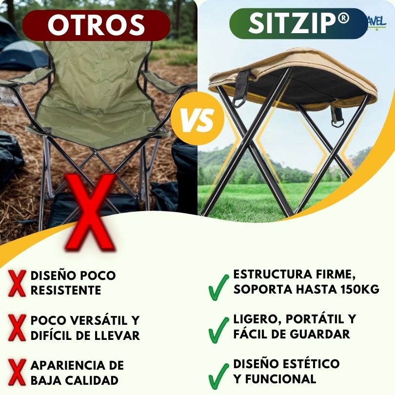 SitZip®: La única silla que cabe en tu bolsillo