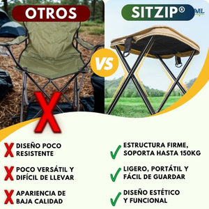 SitZip®: La única silla que cabe en tu bolsillo