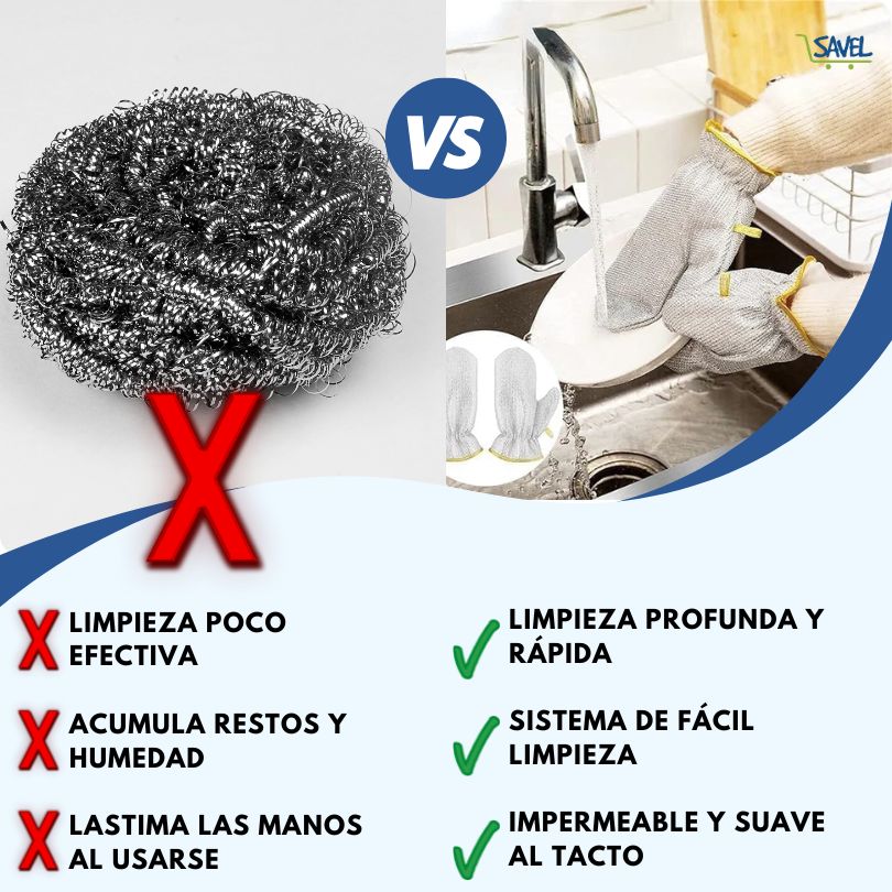 Steel Glove®: Lava la loza más difícil sin esfuerzo