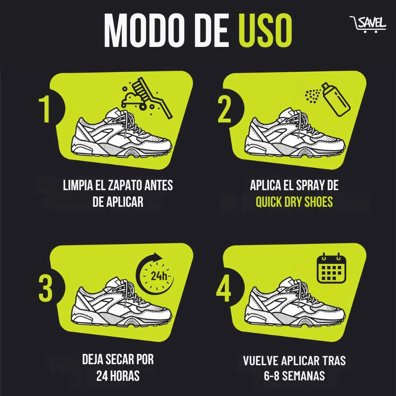 120ml Quick Dry Shoes®: Dale a tus zapatos protección total contra el agua