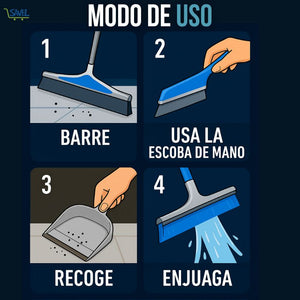 SweepSharp®: ¡La escoba que barre hasta el líquido!