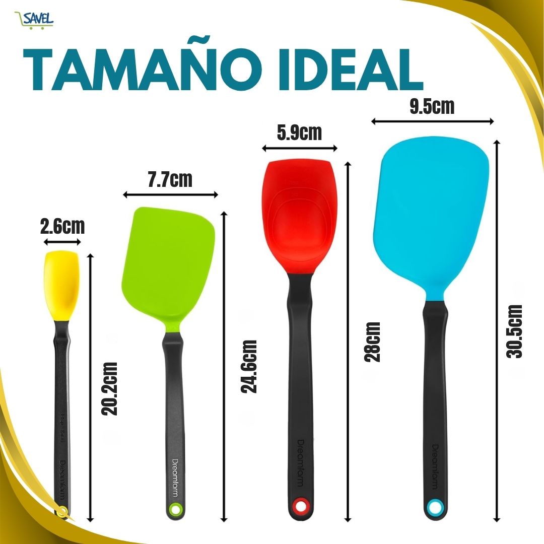 (Kit X4) Sili Cook®: Cocina de manera limpia y sin rayar tus ollas