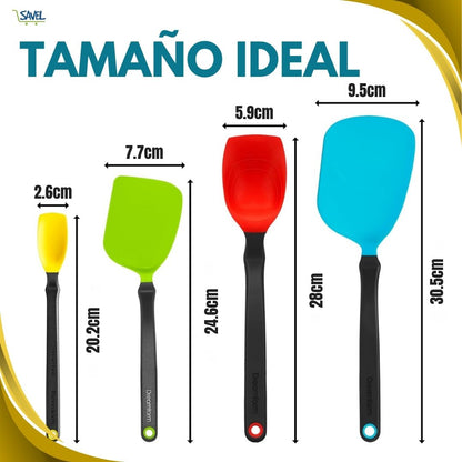 (Kit X4) Sili Cook®: Cocina de manera limpia y sin rayar tus ollas