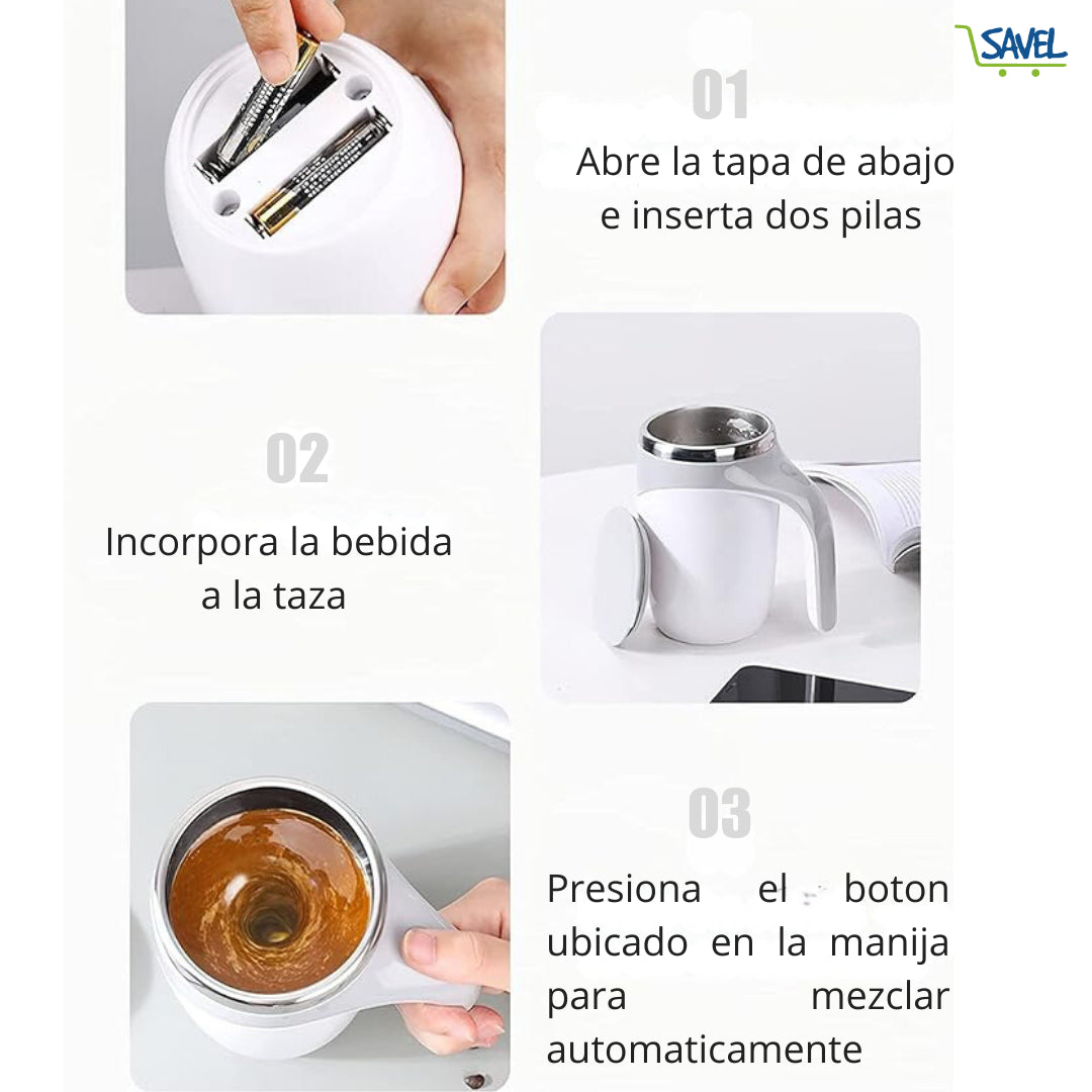 Taza QuickMix®: Mezcla Con Un Solo Botón.