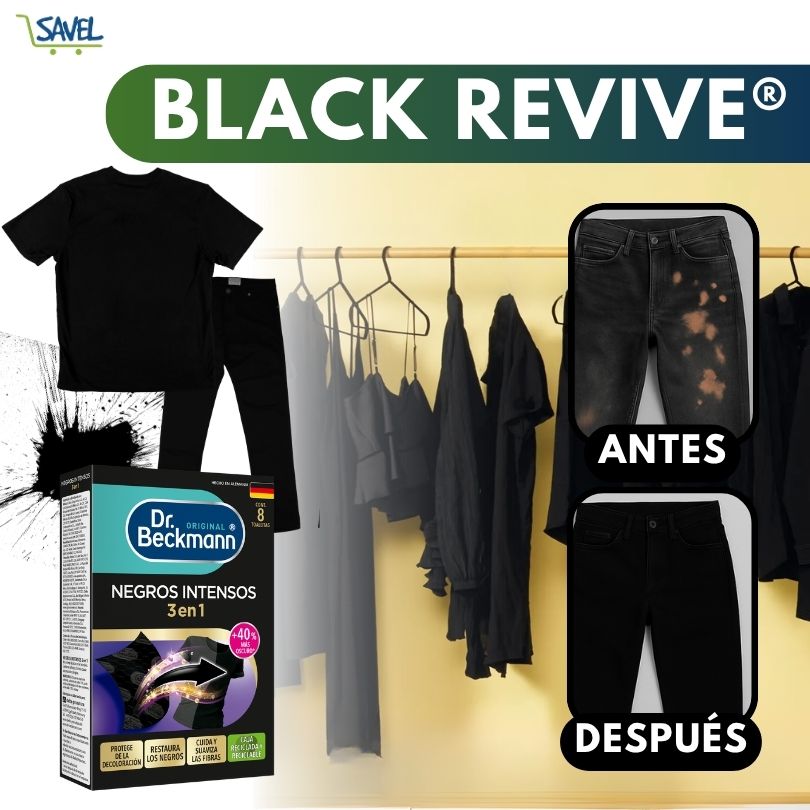 x8 Black Revive®: Devuélvele el negro a tu ropa