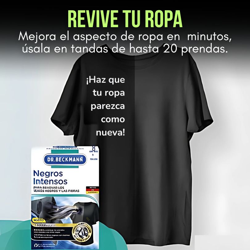x8 Black Revive®: Devuélvele el negro a tu ropa