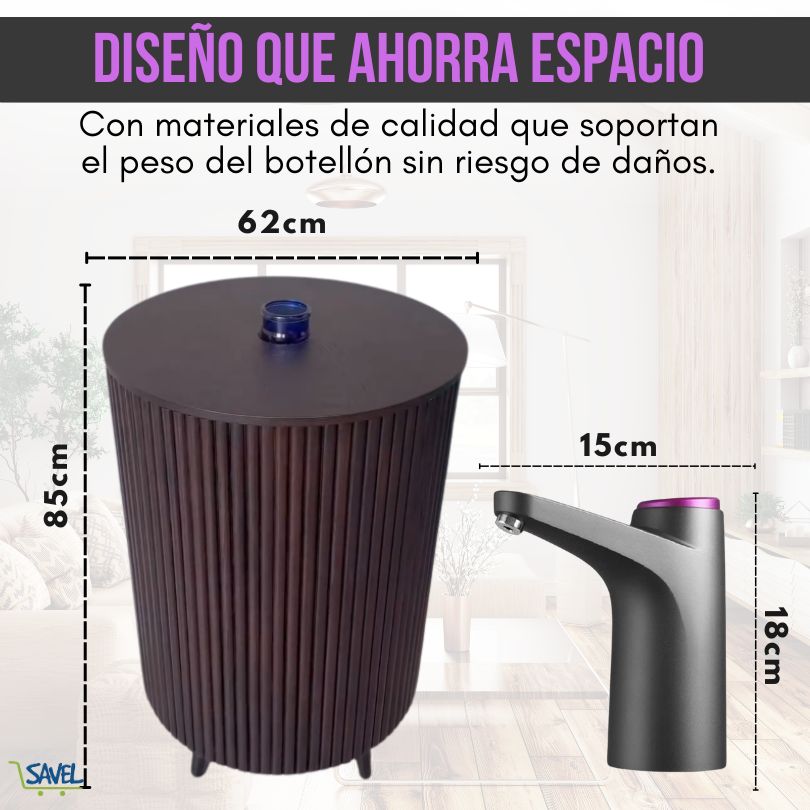 2 en 1 PerfectWater®: Cobertor de botellón y dispensador eléctrico