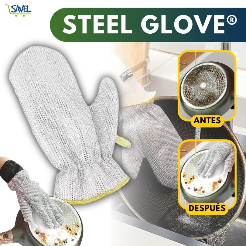 Steel Glove®: Lava la loza más difícil sin esfuerzo