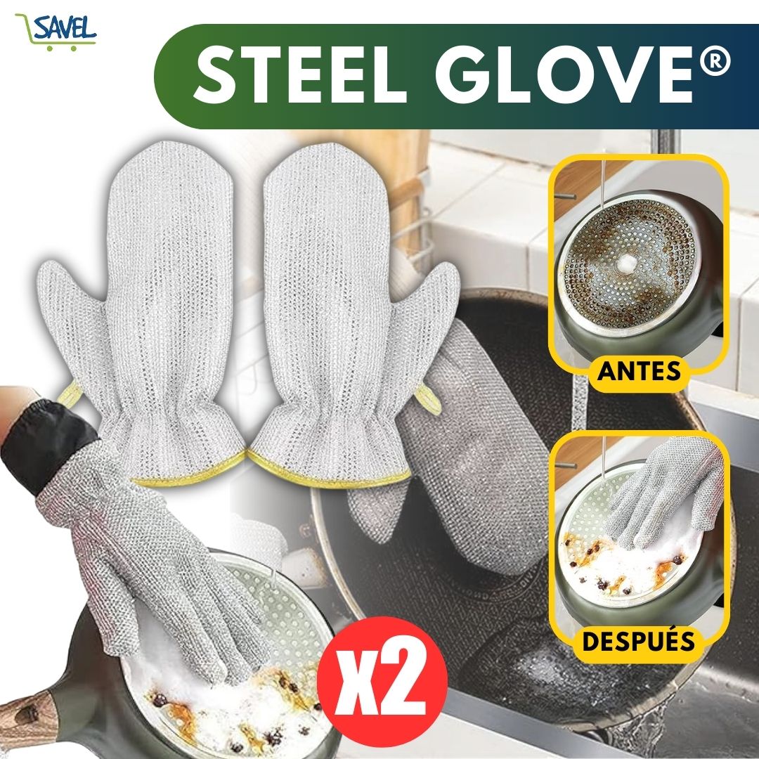 Steel Glove®: Lava la loza más difícil sin esfuerzo