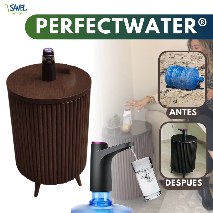 2 en 1 PerfectWater®: Cobertor de botellón y dispensador eléctrico