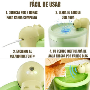 ClearDrink Font®: Dale agua fresca y limpia a tu mascota por días