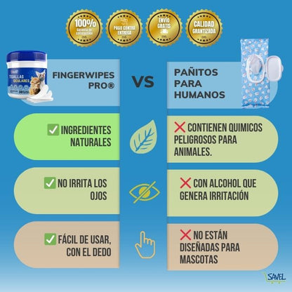 FingerWipes Pro®: Dale el mejor cuidado a los ojos de tu peludito