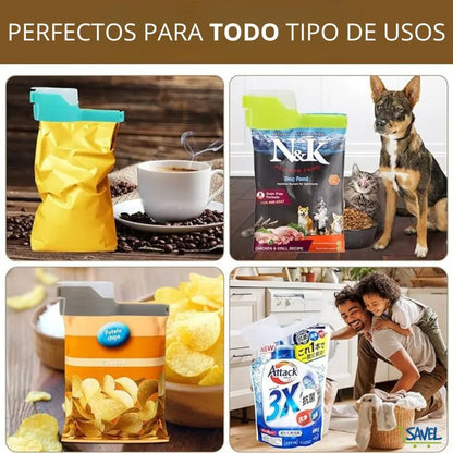 EasySeal Clips: Sellado y Vertido Fácil para Mantener la Frescura