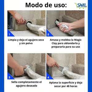 Magic Clay: Masilla Impermeable Multiusos x5 piezas