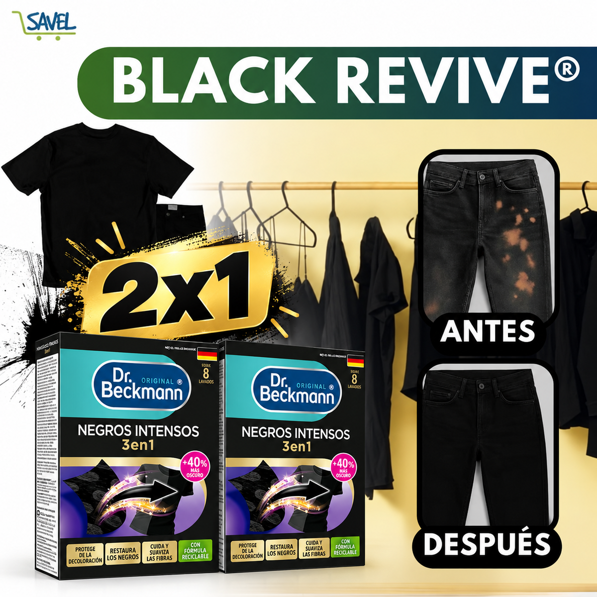2x1 Black Revive® | Devuélvele el negro a tu ropa