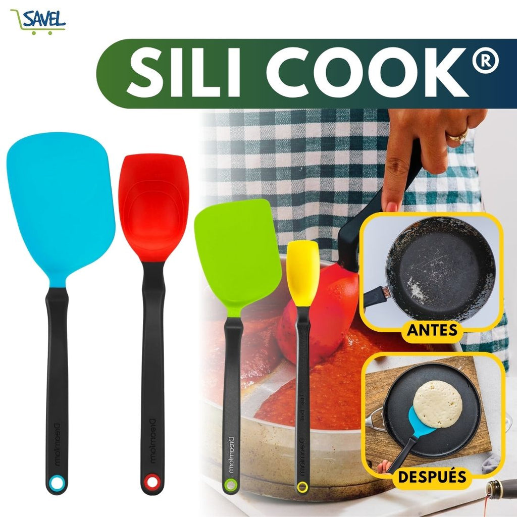 (Kit X4) Sili Cook®: Cocina de manera limpia y sin rayar tus ollas