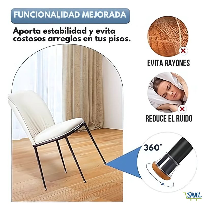 PAGA 3 SETS Y LLEVA 4 - FloorGuard ® ¡Protege tu piso contra los rayones!